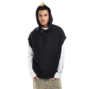 Clothing For Wholesale Bangladesh High <b>Quality</b> Sleeveless Hoodie Bulk Premium Packaging Mens Hoodie Customizable <b>Product</b> OEM/ODM - Product Image 5