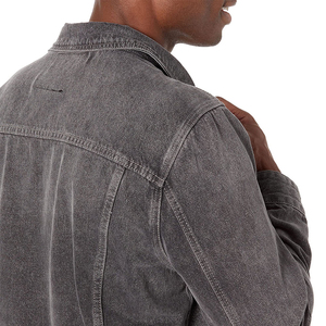 Veste en jean pour homme, dernier design, haute qualité, 100% coton, respirante, facile à porter, service OEM avec logo sur le devant - Product Image 4