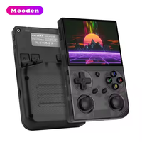 Console de jeu portable Mooden G350 S rose/gris/noir 64 Go, écran 3,5 pouces, console de jeu vidéo rétro Linux pour PSP