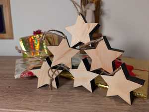 Hot bán thanh lịch lễ hội bằng gỗ cây giáng sinh treo bóng đồ trang trí cây giáng sinh trang trí - Product Image 2