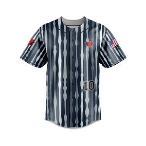 Ensembles d'uniformes de baseball et de softball personnalisables pour hommes, sweat-shirt en maille respirante, maillot brodé, sublimation thermique, taille plus - Product Image 2