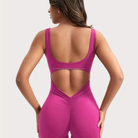 Mono Deportivo para Mujer, Spandex/Poliéster, Cierre con Cordón, Mangas Largas, Cintura Alta, Diseño Liso, 260g