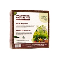 Bloc de fibre de coco 100% naturel, 10 lb, emballé sur palette, durée de conservation de 5 ans, I&J LLC, fabriqué en Inde