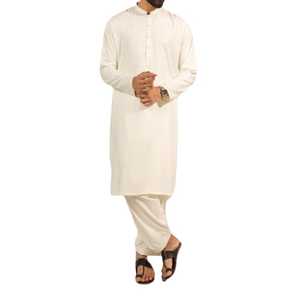 Shalwar Kameez pakistanais de haute qualité pour hommes, dernier design, vêtements islamiques musulmans, respirant, lavable, haut long avec poches latérales, taille plus - Product Image 1