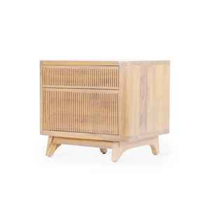 Modern Style Solid <b>Wood</b> Two-Drawer Nightstand Assembled <b>Bedside</b> <b>Cabinet</b> for Bedroom Living Room Home Hospital or Hotel Use - Product Image 2
