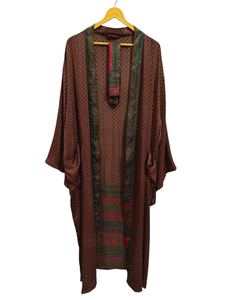 Longueur cheville Robe en soie Robe multicolore Robe de nuit Robe indienne Vintage en soie recyclée Sari Kimono - Product Image 6