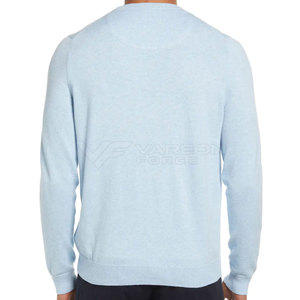 Produit le plus vendu : Sweat-shirts légers pour hommes, adaptés aux journées froides et aux looks superposés, en coton mélangé basique. - Product Image 2