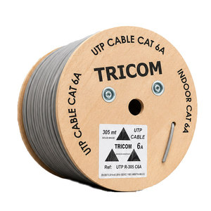 Câble Cat6a UTP en cuivre pur avec gaine en PVC pour réseaux informatiques - Product Image 1
