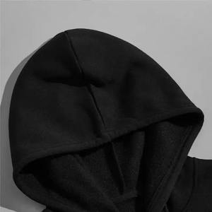 Survêtement unisexe grande taille bicolore à capuche, personnalisable avec logo sérigraphié, idéal pour l'hiver – Vêtement de sport très demandé - Product Image 4