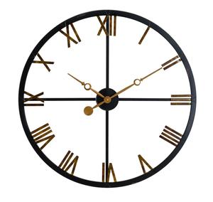 Horloge murale suspendue en métal décorative florale pour maison de ferme/salon/chambre à coucher/hall/salle à manger - Product Image 6