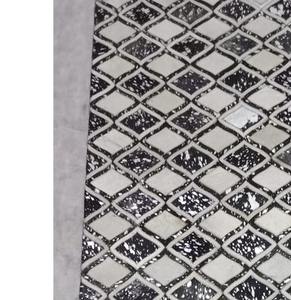 พรมหนังแท้สีดำขาวลายปะติด งานแฮนด์เมด ทนทาน สำหรับตกแต่งบ้าน ขายส่งจากผู้ผลิต - Product Image 2