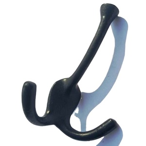 Antique <b>Black</b> Triple Classic <b>Hook</b> Multifunctional Cast Iron Vintage Brass-Plastic <b>Coat</b> Rack for Plain Wall Handmade for House - Product Image 1