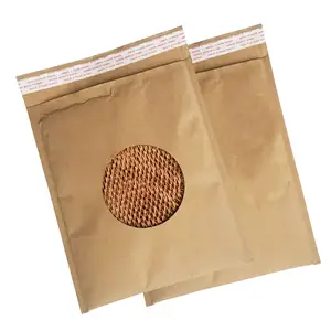 Premium Suppliers Custom Label Printing Logo Honeycomb Cushion Protect Biodegradable And Reusable Padded Mailer Bag