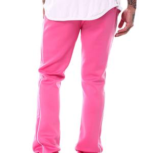 Venta al por mayor ligero desgastado alto sudor traje bordado suelto ajuste algodón carga sudor apilado pantalones de chándal Sudadera con capucha Jogger conjunto - Product Image 3