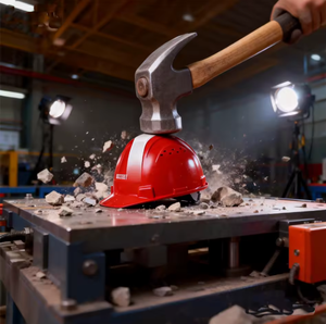 ランプブラケット付き鉱山安全ヘルメット、鉱夫用ヘビーデューティーハードハット - Product Image 5