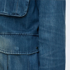 Veste en jean à l'allure de créateur pour hommes disponible en lavages personnalisés et en commandes en gros - Product Image 4