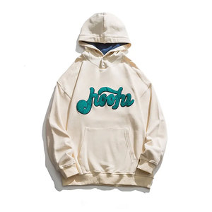 Nouveau Design Confortable Chenille Broderie Sweat À Capuche Prix Bas Coton Polyester Solide Motif Saison D'hiver - Product Image 3
