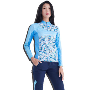 Haut de performance pour femme, décontracté, léger, à séchage rapide, respirant, avec fermeture éclair, protection UPF 50+, idéal pour la randonnée et les activités estivales et automnales en extérieur - Product Image 3