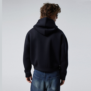 เสื้อครอปไซส์ใหญ่ผ้าฝ้ายสำหรับผู้ชายเสื้อฮู้ดทรงบ็อกซี่ใส่พอดีตัวดีไซน์ใหม่ - Product Image 3