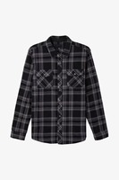 Layanan OEM Kustom Kemeja Flanel Kotak-Kotak Solid Kerah Tegak Musim Semi Premium Tebal 100% Katun Bernapas Sentuhan Lembut Formal Pria