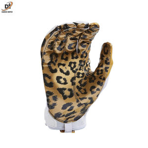 Gants de football américain super collants en cuir avec impression de logo personnalisé, meilleure prise en main pour une utilisation sportive, au prix de gros - Product Image 4