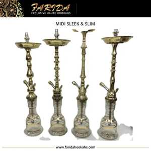 Farida 2025 Luxe Nouvel An Collection Laiton Narguilé Ensemble Offre Spéciale Arabe Shisha 65 cm Laque Technique Moyenne Lisse Gamme Bois - Product Image 6