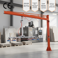 Nouvelle grue à flèche monopoutre OEM à faible bruit avec palan électrique, marque QRM, en acier au carbone, AC/Pneumatique, pour la manutention de petits matériaux
