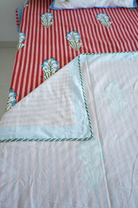 Juego de Cubrecamas de Sarga de Algodón Estampado, 40 Hilos, 400TC, Premium, Suave, Ecológico, Impermeable, Antipilling, para Uso Doméstico - Product Image 4