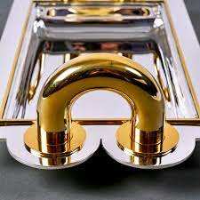 Bandeja de Frutas Art Deco Modernista, Acero Plateado y Vermel Z U, Artesanía, Regreso a Clases - Product Image 2