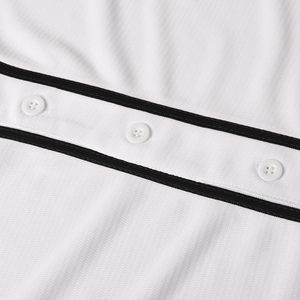 เสื้อเบสบอลคอวีแขนกุดสำหรับผู้ชายเสื้อซอฟต์บอลแบบเต็มกระดุม - Product Image 3