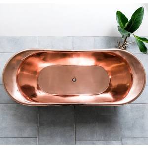 Bañera de cobre de alta calidad con pátina verde que combina perfectamente con diseños de baño modernos y tradicionales. - Product Image 3