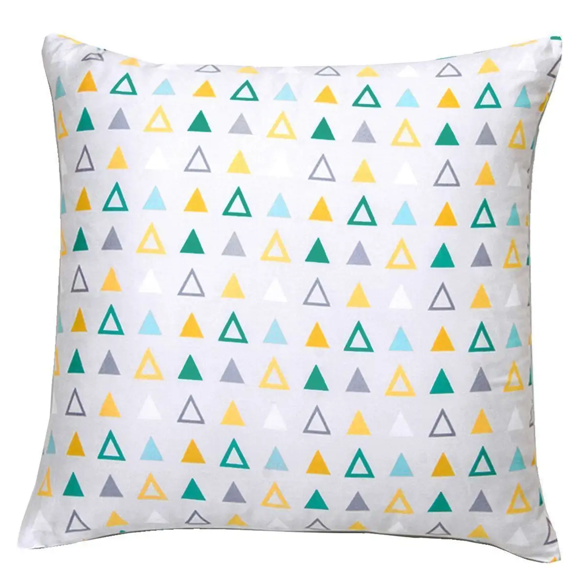 Наволочка для подушки с цифровым принтом, пустая сублимационная Подушка, желто-зелено-серые чехлы с геометрическим узором