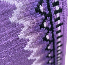 Tapis de selle Western Ansh International WP62 en laine violette avec motif tribal et renforts en cuir pour l'équitation - Product Image 5