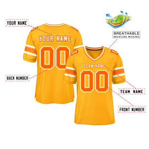 Maillot de football américain personnalisé à manches courtes respirant de nouvelle conception 2025 avec broderie - Product Image 1