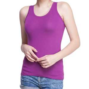 Débardeur sans manches d'été personnalisé pour femmes Top court à col en U à la mode Vente en gros Sexy Plain Design - Product Image 1