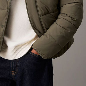 Chaqueta Acolchada Impermeable de Nailon Delgada para Hombre, Corte Regular, con Capucha, Cierre, Bolsillos en la Cintura, Ropa de Abrigo de Invierno, Estilo Urbano - Product Image 3
