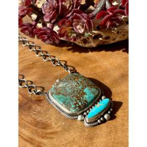 Collier multi-brins en turquoise et argent sterling de style classique Sheila Becenti, cadeau pour toutes les occasions - Product Image 3