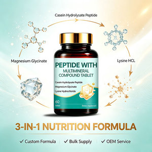 Suplemento Mineral en Tabletas de <span class=keywords><strong>Complejo</strong></span> de Péptidos de Glicinato de <span class=keywords><strong>Magnesio</strong></span> OEM con Péptidos de Hidrolizado de Caseína para la Salud Ósea y el Apoyo Muscular - Product Image 3