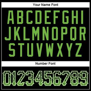 เสื้อเบสบอลแฟชั่นดริฟท์แท้สีดำนีออนสีเขียว-ขาว - Product Image 5