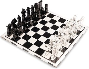 Set di <span class=keywords><strong>scacchi</strong></span> Lucite di lusso di alta qualità da viaggio personalizzato Design Premium in acrilico trasparente per giochi da tavolo per bambini giocattoli da gioco - Product Image 1