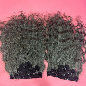 Extensions à double trame de cheveux humains vierges indiens Remy gris naturel 100% ondulations et boucles dessinées au simple numéro de modèle du corps - Product Image 4