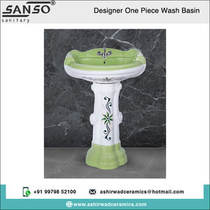 Artículos sanitarios de cerámica de alta calidad, lavabo de mano de diseñador de lujo, montaje de piedra de origen indio, precio de mercado bajo de lujo inigualable - Product Image 2
