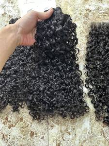 Burmese Curls Hair Vietnamese Raw Hair Remy Cuticle Aligned Double Drawn Human Hair Bundle with Closure Set Wigs for Black Women - Product Image 4