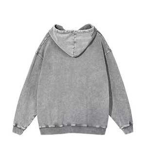 Ropa de hombre sudaderas con capucha sudaderas lavado ácido OEM estilo personalizado pulóver invierno algodón polar Streetwear transpirable hombre Sudadera con capucha - Product Image 2