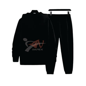 Ensemble de sweat à capuche surdimensionné décontracté pour hommes avec logo personnalisé de haute qualité tenue de sweat-shirt de couleur unie avec survêtement 100% coton imperméable - Product Image 4