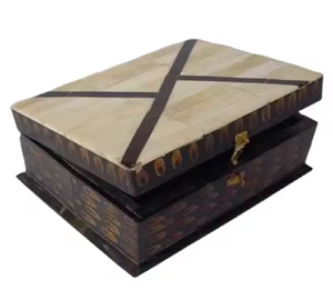 Exquisitas cajas de almacenamiento de joyería con incrustaciones de hueso de cuerno ligero, diseños artesanales, tamaño de Color personalizado para regalos culturales, decoración Premium - Product Image 5