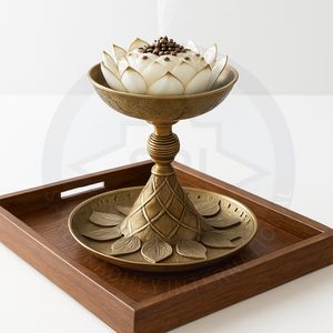 Brûleur d'encens et diffuseur d'arômes en acier aluminium en laiton artisanal élégant de luxe pour porte-encens et aromathérapie - Product Image 1