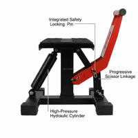 Support de levage universel pour moto en acier inoxydable JFG, vérin hydraulique à pédale, pour réparation de moto, entretien en garage