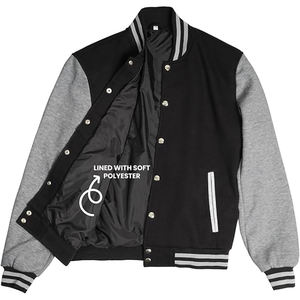 OEM Manufacturer High Quality Men's Baseball Letterman Varsity Jacket Custom Embroidery Leather CollegeBaseballjacket for men - Product Image 4