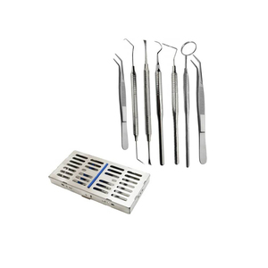 Kit de examen Dental Kit de herramientas de examen Dental esencial Instrumentos dentales completos de 8 piezas Instrumentos quirúrgicos - Product Image 1